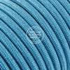 Turquoise Raw Yarn Electric Cable - Vintage Electric Supply