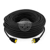 Black Rayon Extension Cord with Ground - Vintage Electric Supply