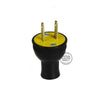 Black Round Plug - Vintage Electric Supply
