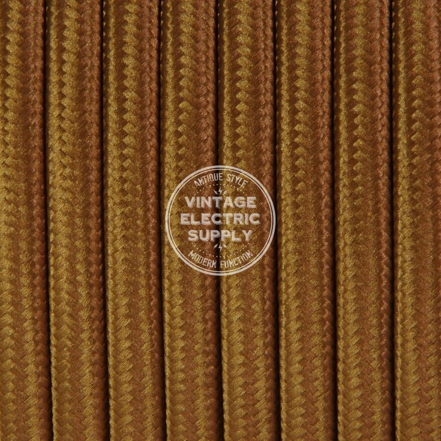 Cognac Parallel Rayon Electric Cable - Vintage Electric Supply