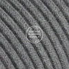 Grey Flannel Cotton Electric Cable  - Vintage Electric Supply