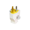 White Grounded Plug - Vintage Electric Supply