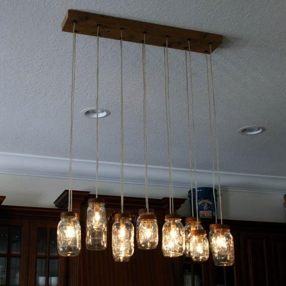 14 Light Mason Jar Chandelier - Vintage Electric Supply