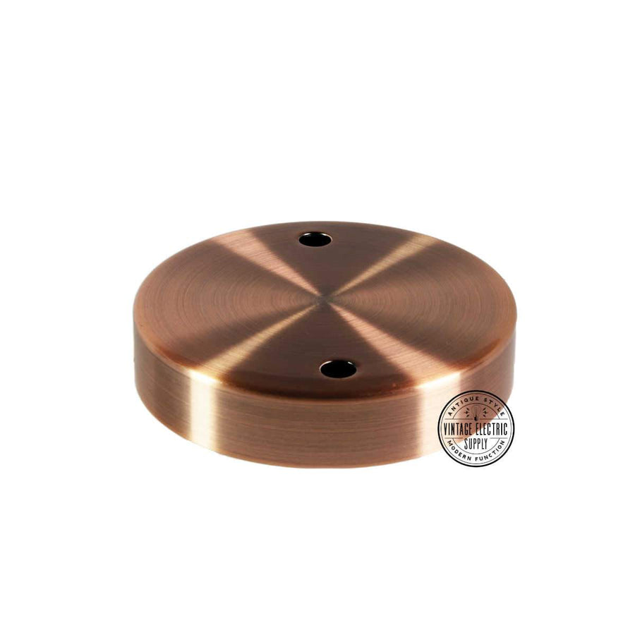 2 Hole Canopy - Aged Copper - Vintage Electric Supply
