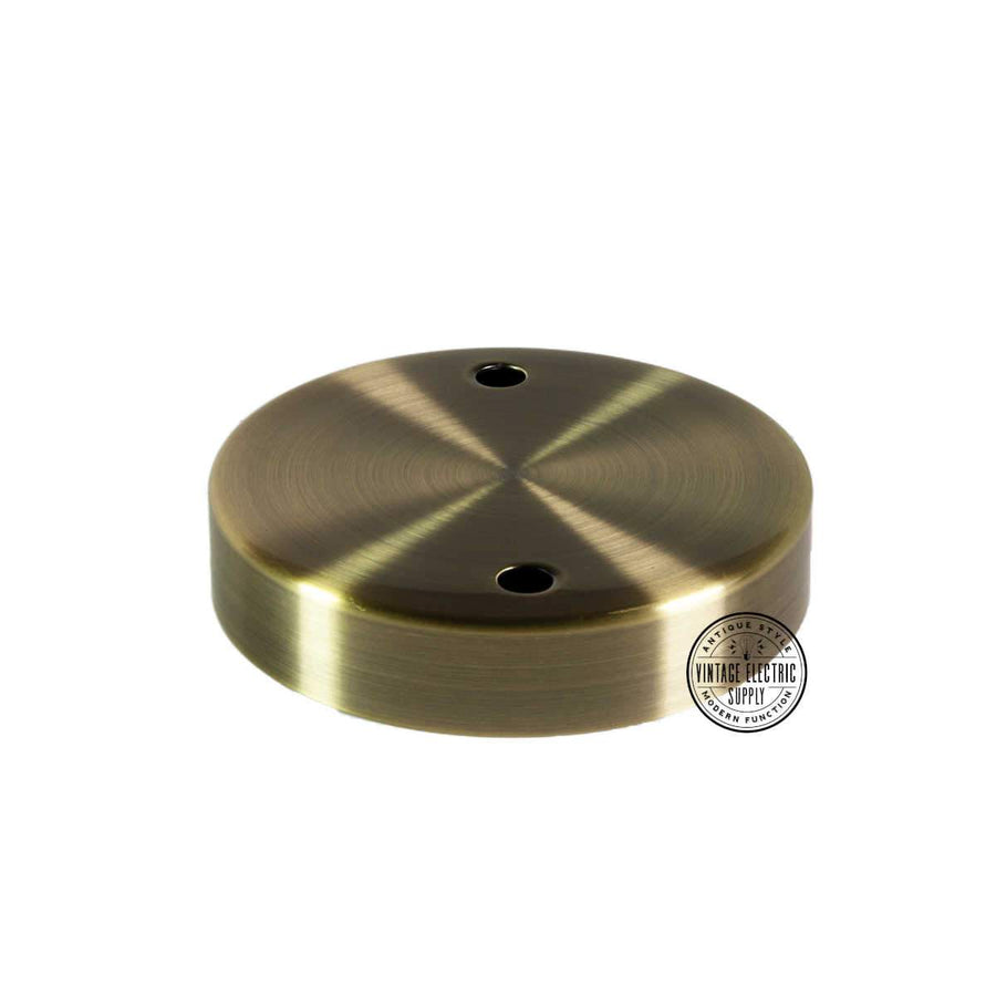 2 Hole Canopy - Antique Brass - Vintage Electric Supply