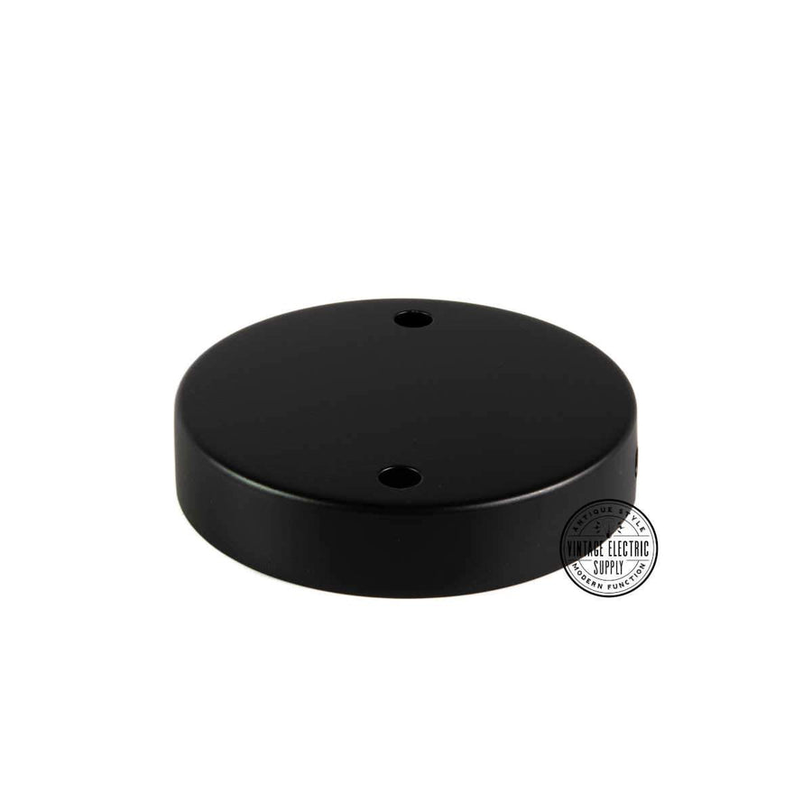 2 Hole Canopy - Black - Vintage Electric Supply