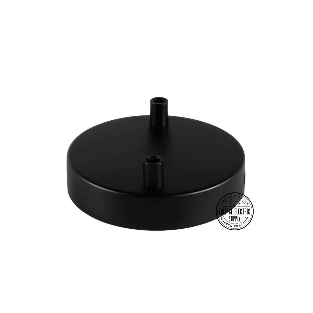2 Hole Deluxe Canopy - Black - Vintage Electric Supply