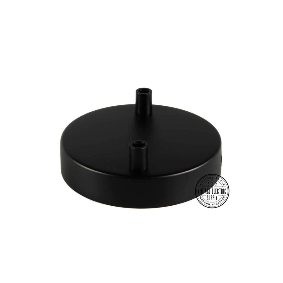 2 Hole Deluxe Canopy - Black - Vintage Electric Supply