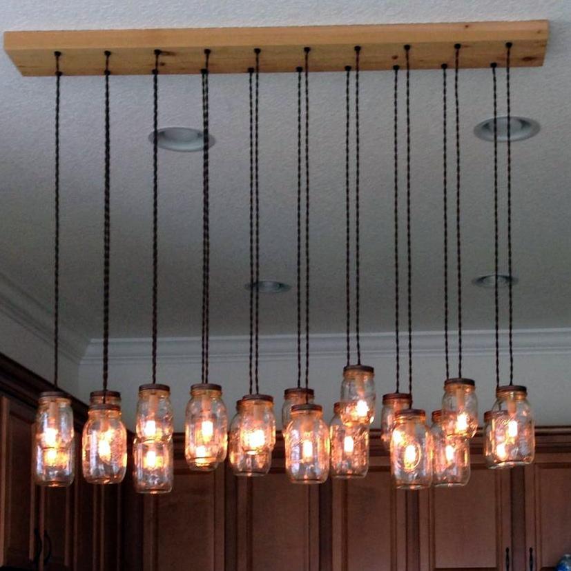 20 Light Mason Jar Chandelier - Vintage Electric Supply