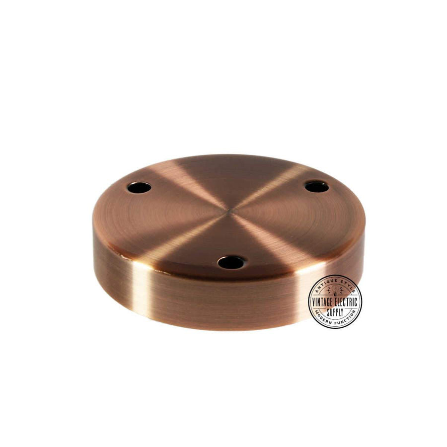 3 Hole Canopy - Aged Copper - Vintage Electric Supply