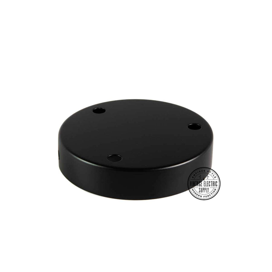 3 Hole Canopy - Black - Vintage Electric Supply