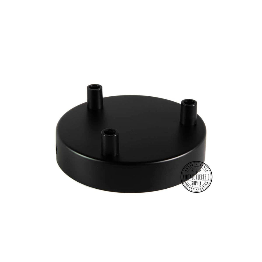 3 Hole Deluxe Canopy - Black - Vintage Electric Supply