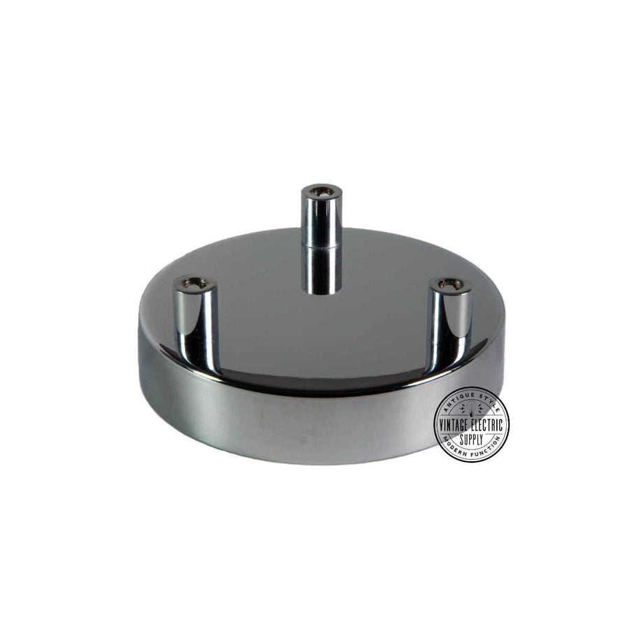 3 Hole Deluxe Canopy - Chrome - Vintage Electric Supply