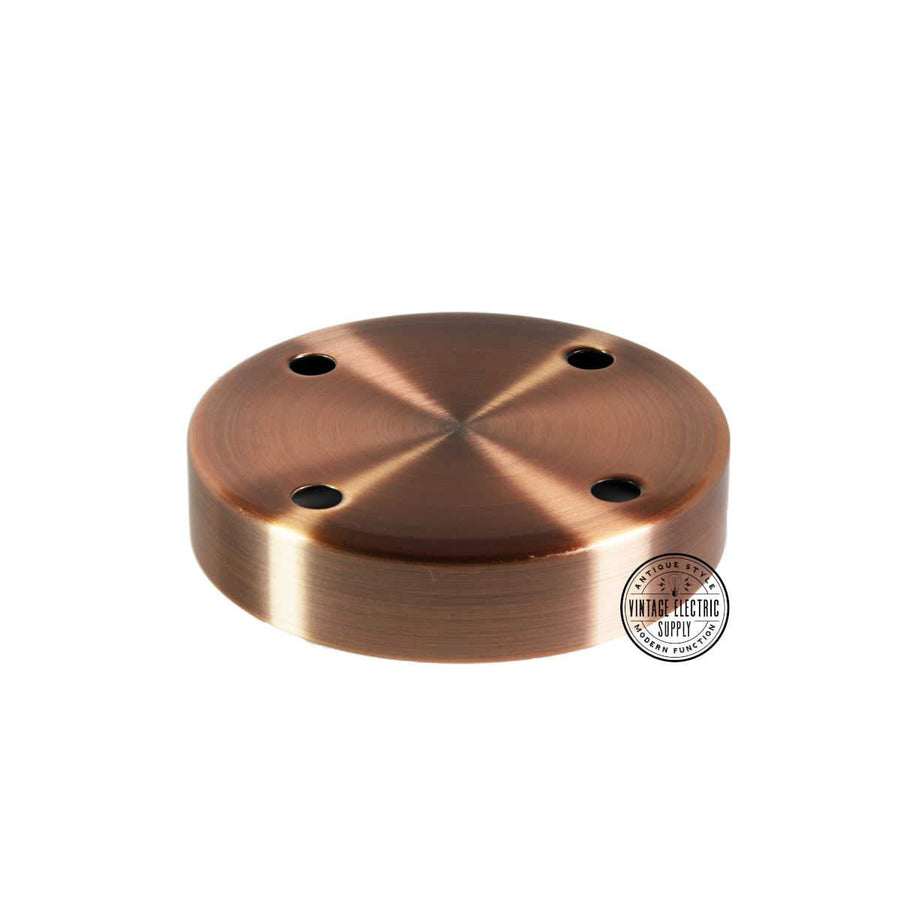 4 Hole Canopy - Aged Copper - Vintage Electric Supply