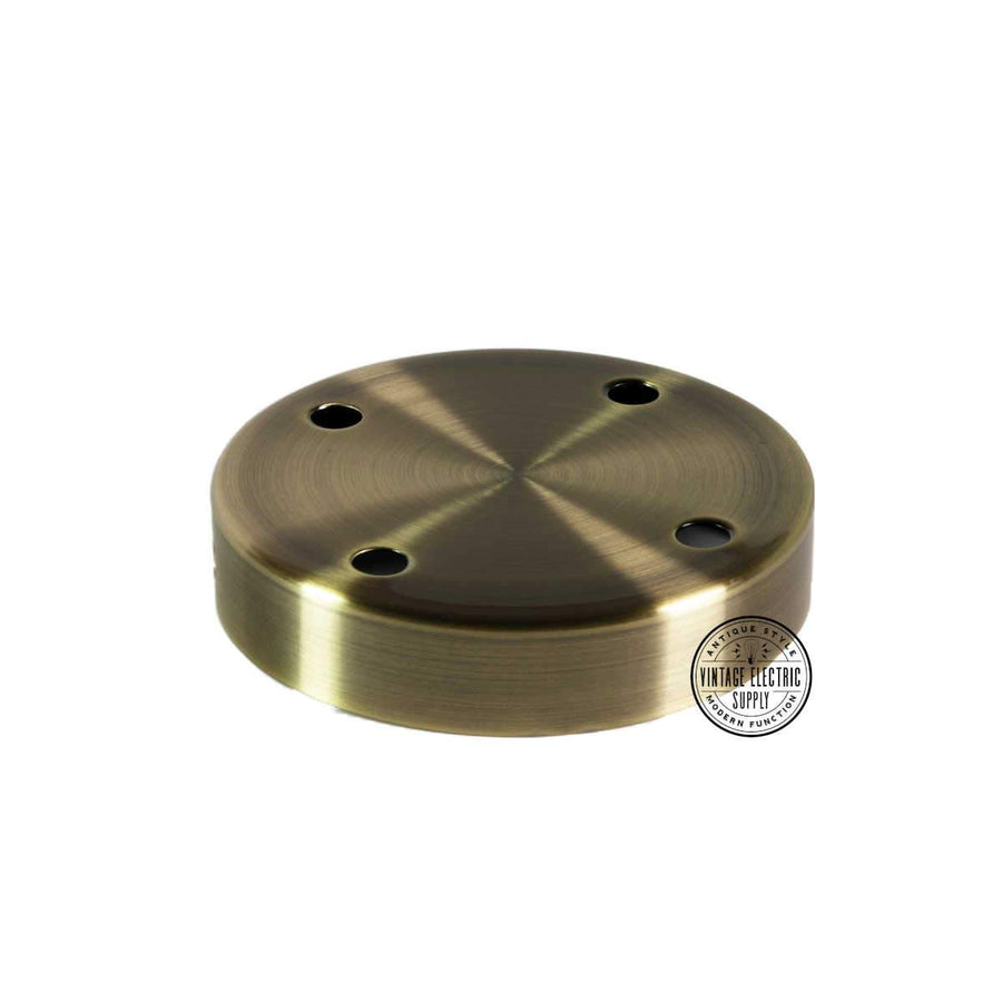 4 Hole Canopy - Antique Brass - Vintage Electric Supply