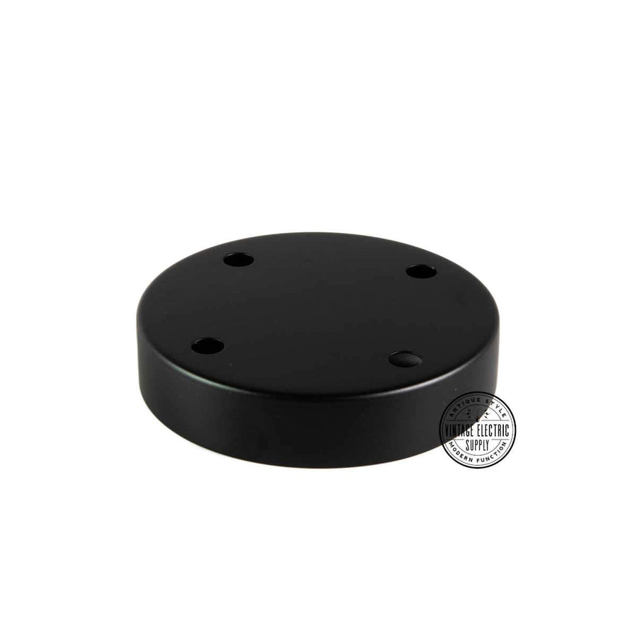 4 Hole Canopy - Black - Vintage Electric Supply