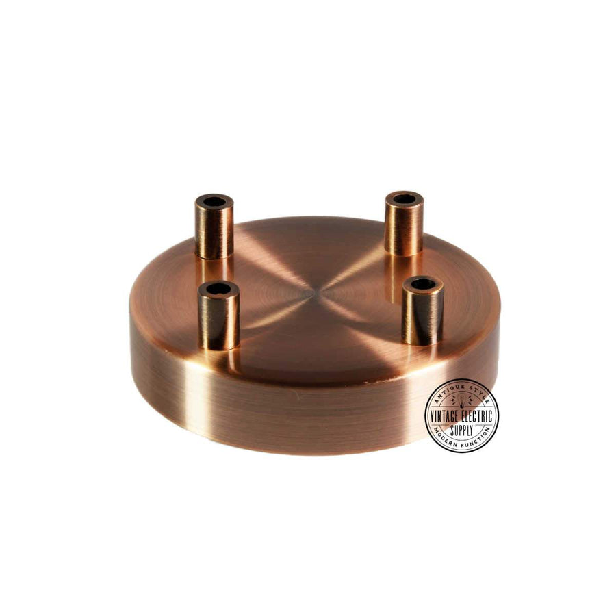 4 Hole Deluxe Canopy - Aged Copper - Vintage Electric Supply