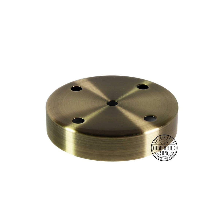 5 Hole Canopy - Antique Brass - Vintage Electric Supply