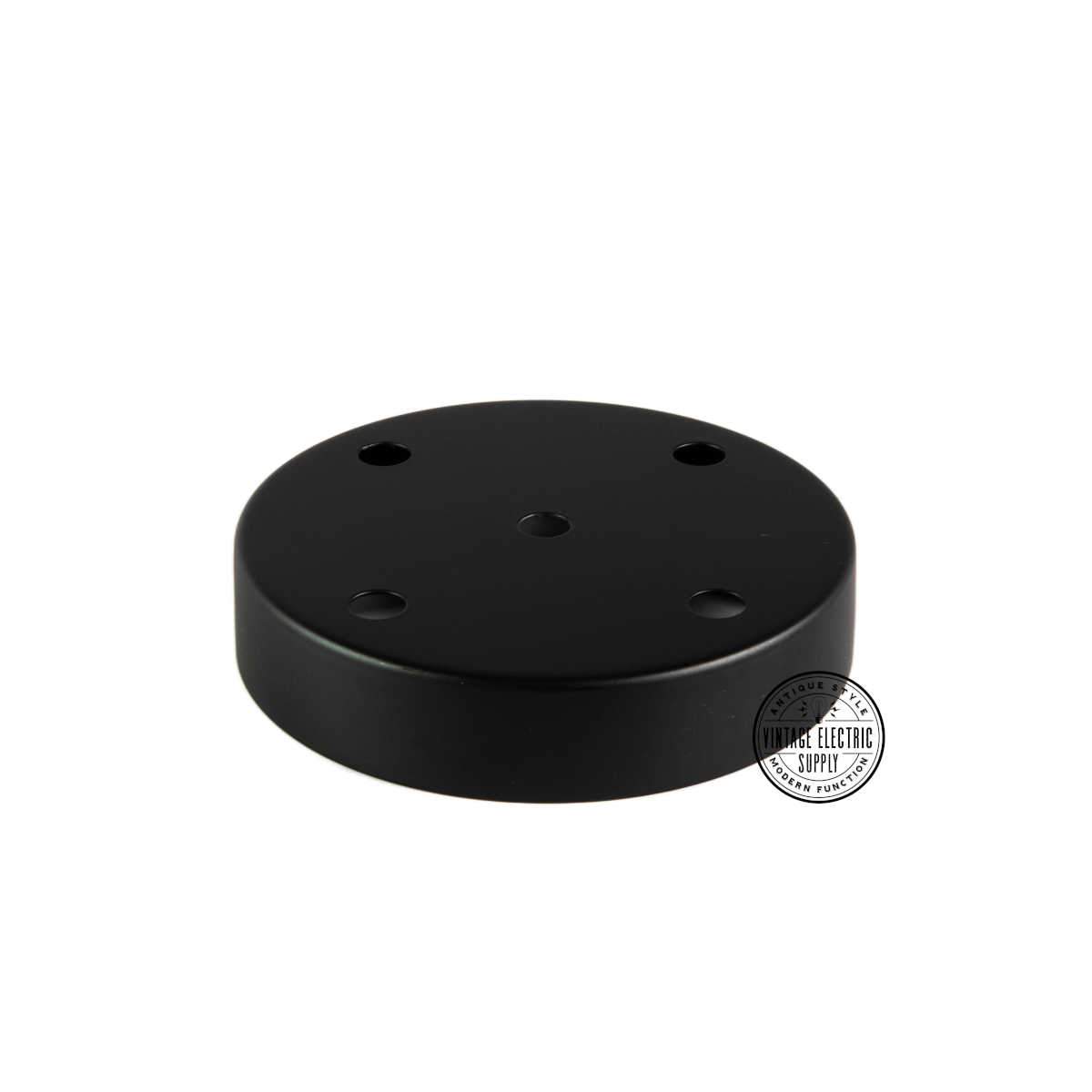 5 Hole Canopy - Black - Vintage Electric Supply