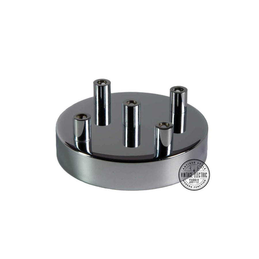 5 Hole Deluxe Canopy - Chrome - Vintage Electric Supply