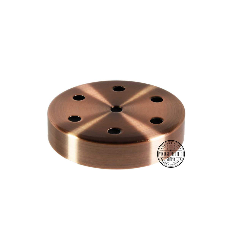 7 Hole Canopy - Aged Copper - Vintage Electric Supply