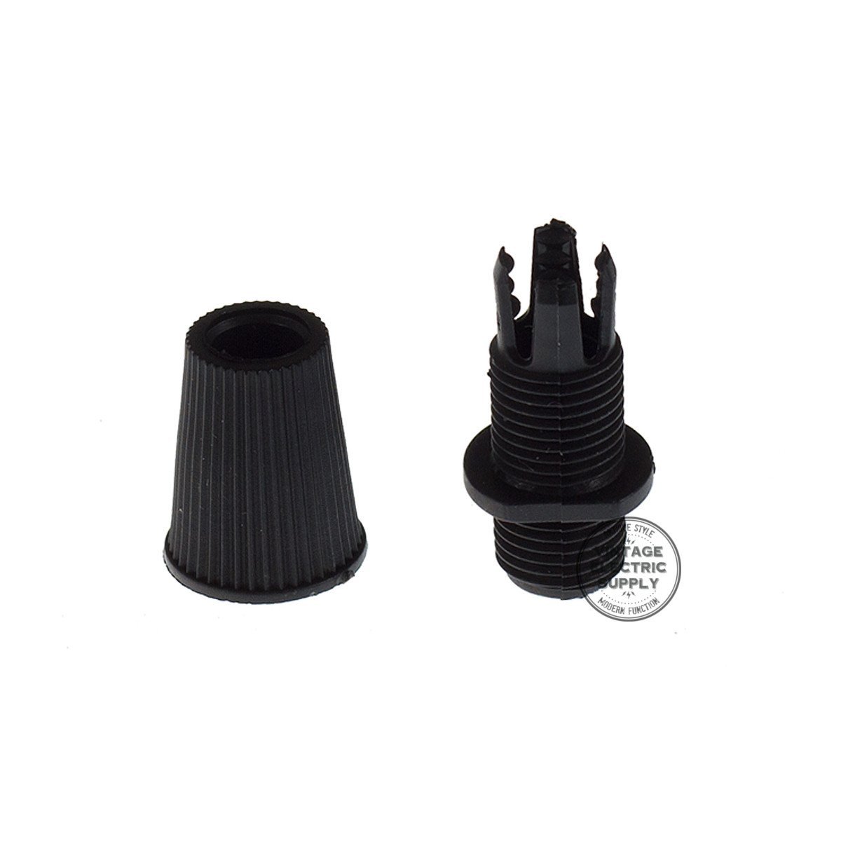 7 Hole Canopy - Black - Vintage Electric Supply