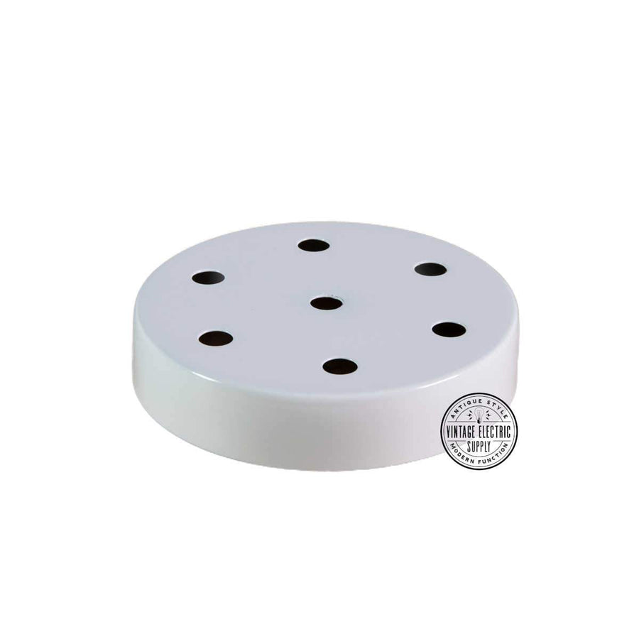7 Hole Canopy - White - Vintage Electric Supply