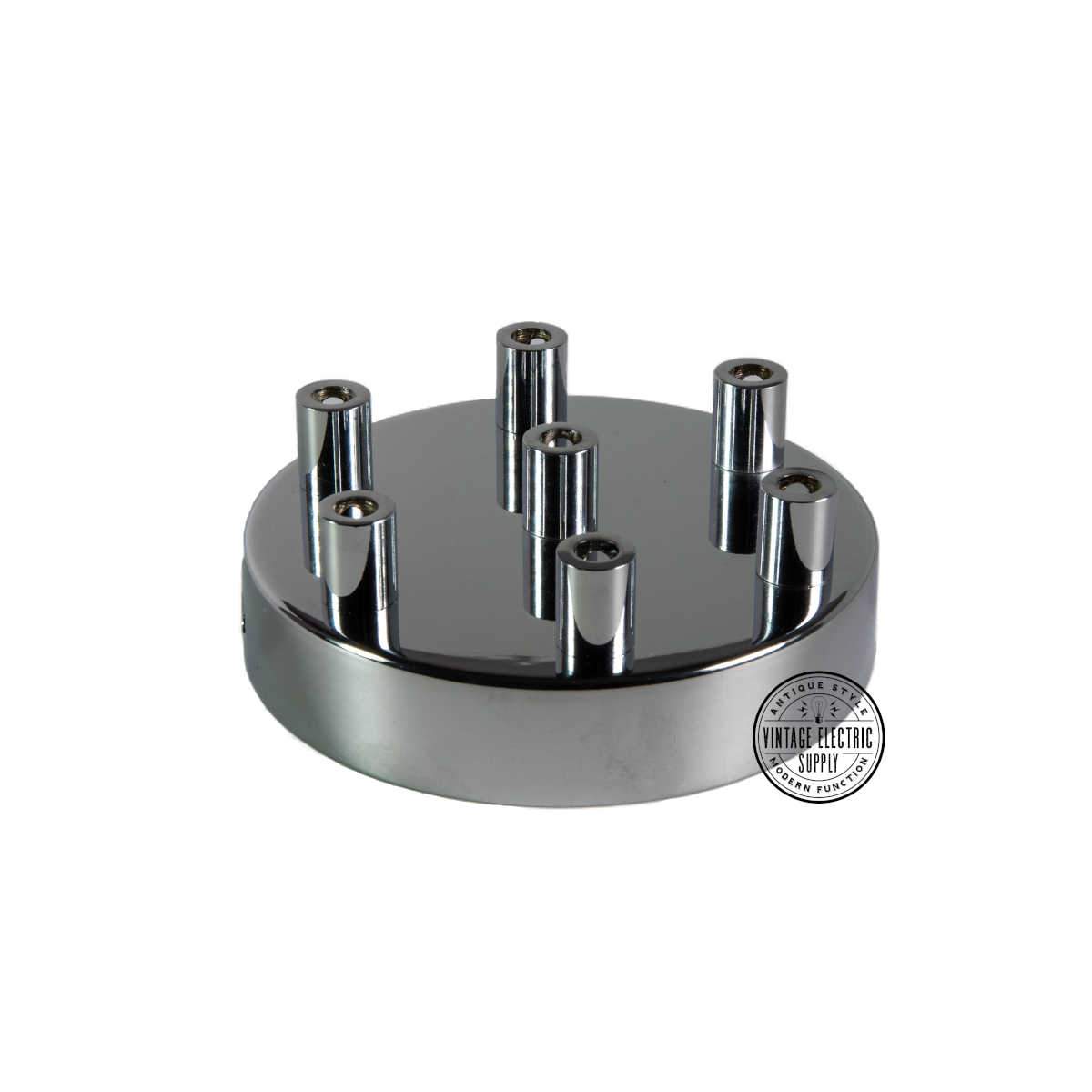 7 Hole Deluxe Canopy - Chrome - Vintage Electric Supply