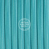Teal Parallel Rayon Electric Cable  - Vintage Electric Supply