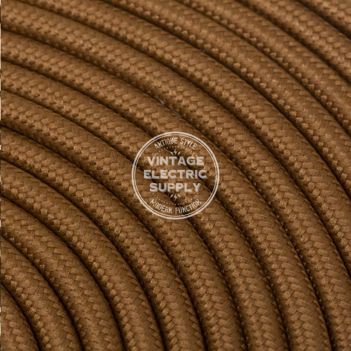 Leather Raw Yarn Electric Cable  - Vintage Electric Supply