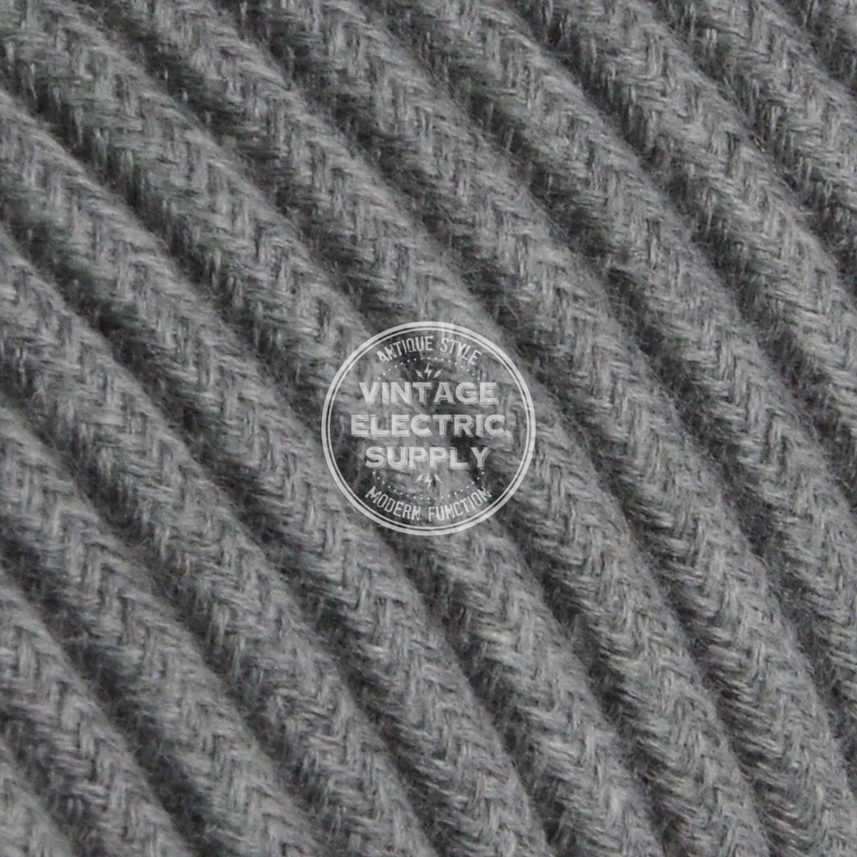 Grey Flannel Heavy Gauge Cable 15/3  - Vintage Electric Supply