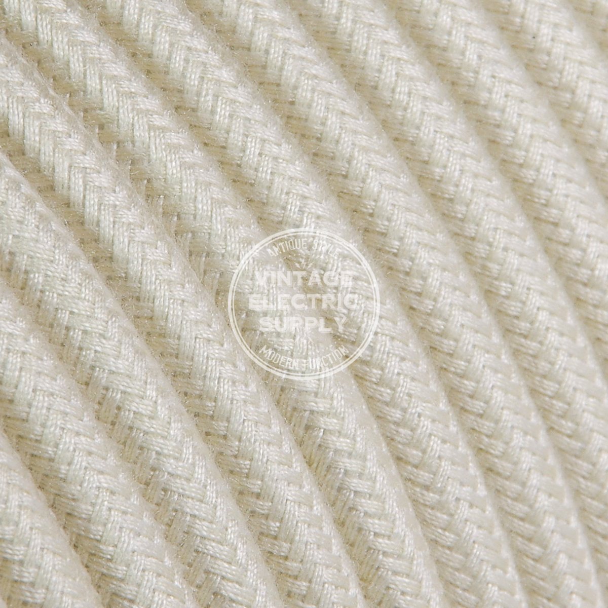 Ivory Cotton Electric Cable  - Vintage Electric Supply