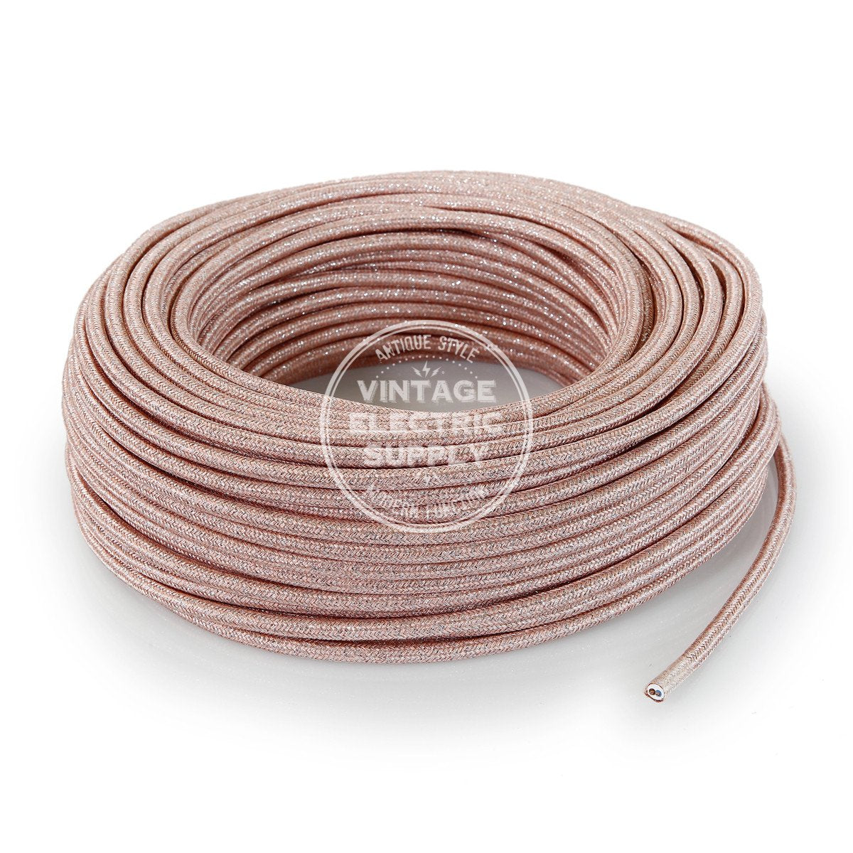 Pink Glitter Electric Cable  - Vintage Electric Supply