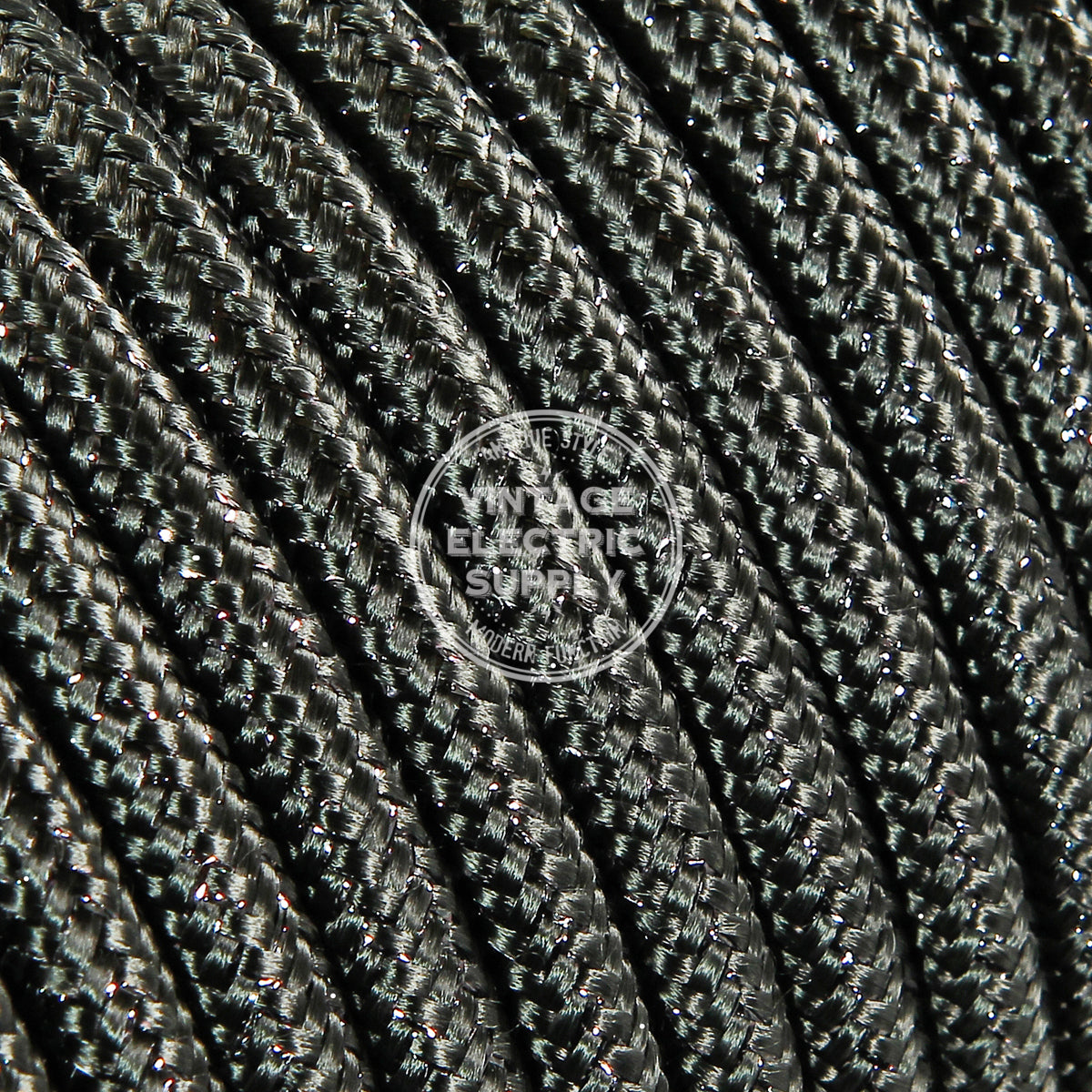 Steel Glitter Electric Cable  - Vintage Electric Supply