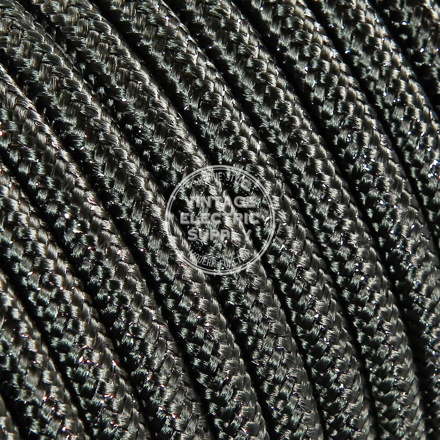 Steel Glitter Electric Cable  - Vintage Electric Supply
