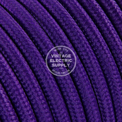 Purple Rayon Electric Cable  - Vintage Electric Supply