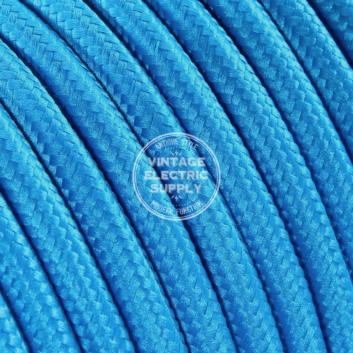 Turquoise Rayon Electric Cable  - Vintage Electric Supply