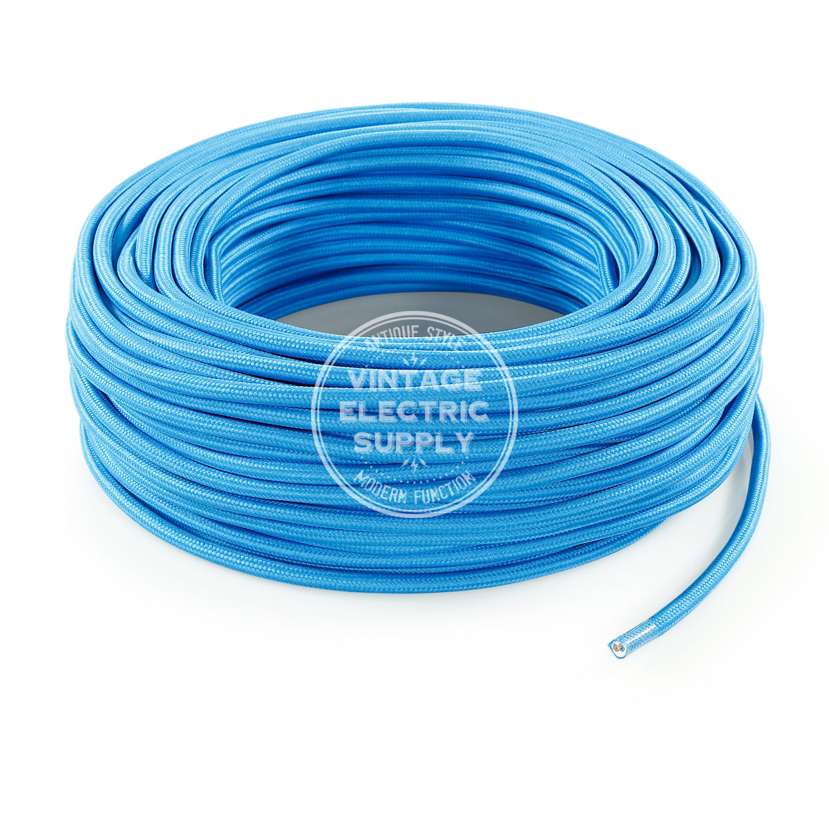 Turquoise Rayon Electric Cable  - Vintage Electric Supply