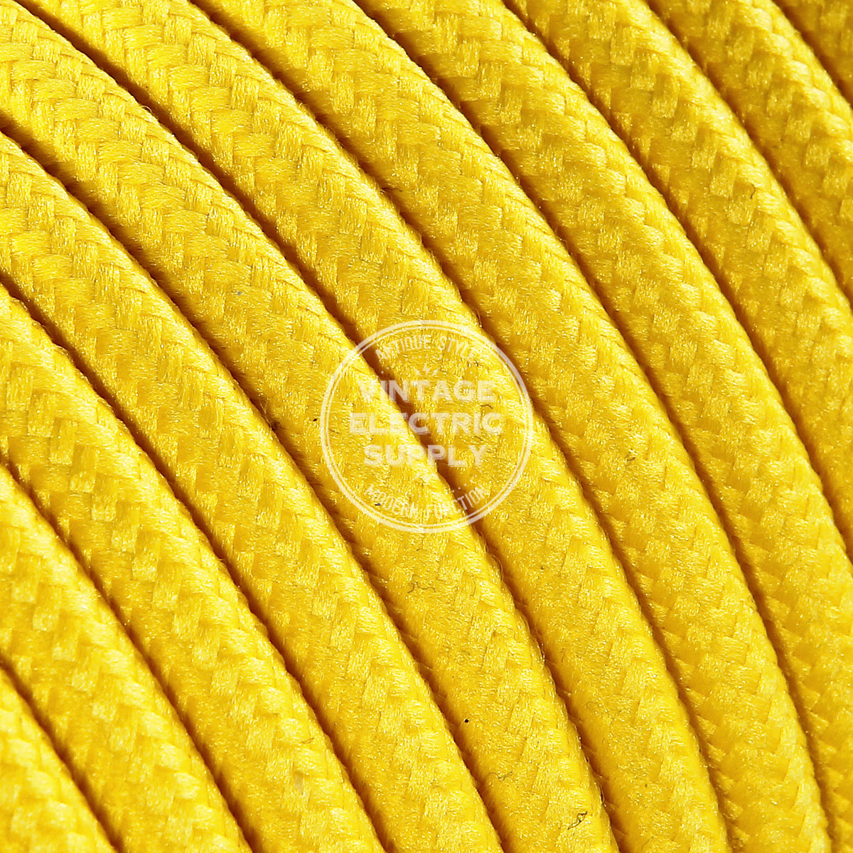 Yellow Rayon Electric Cable  - Vintage Electric Supply