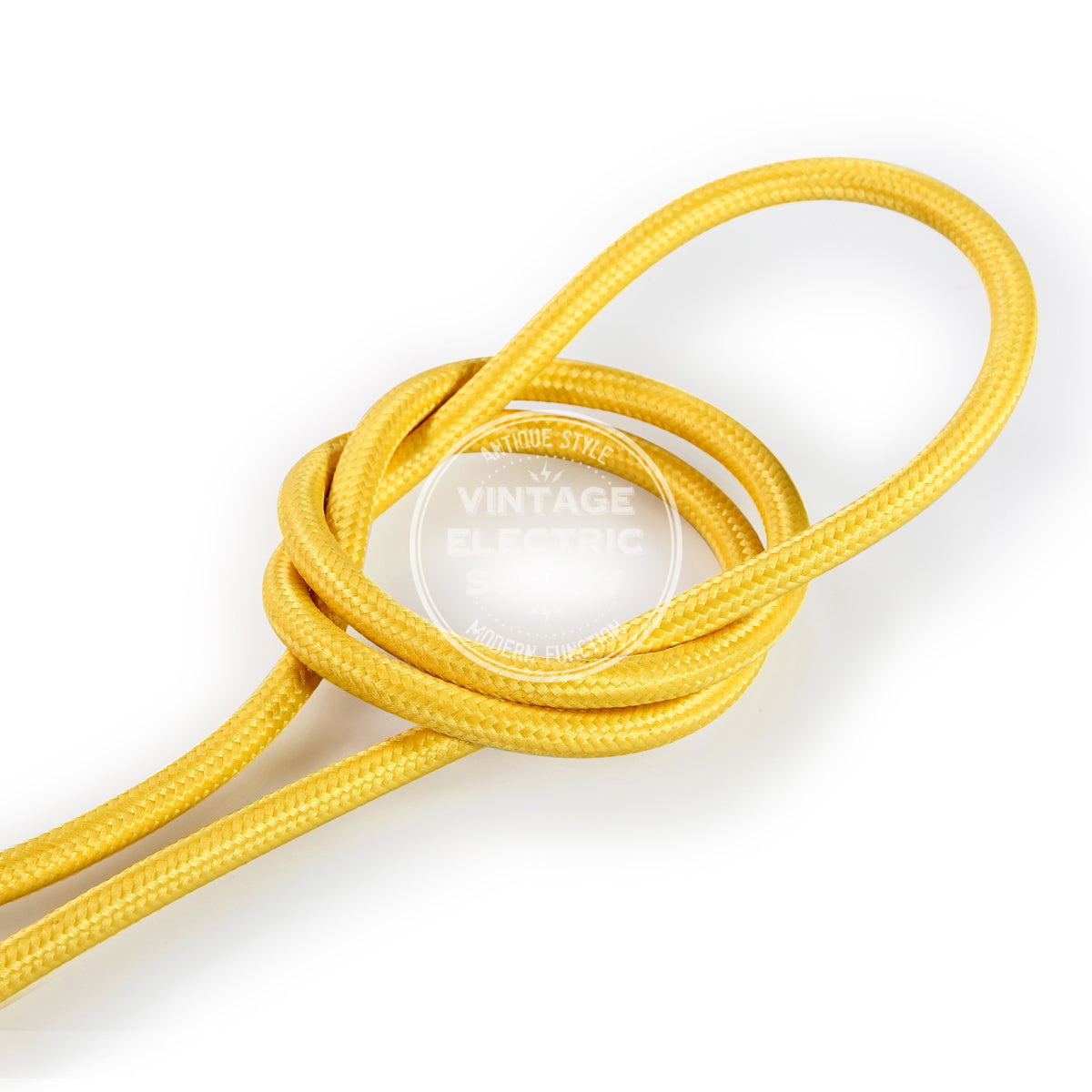 Yellow Rayon Electric Cable  - Vintage Electric Supply