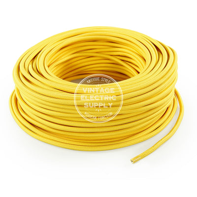 Yellow Rayon Electric Cable  - Vintage Electric Supply