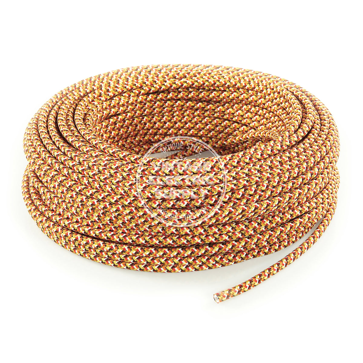 Sunburst Rayon Electric Cable  - Vintage Electric Supply