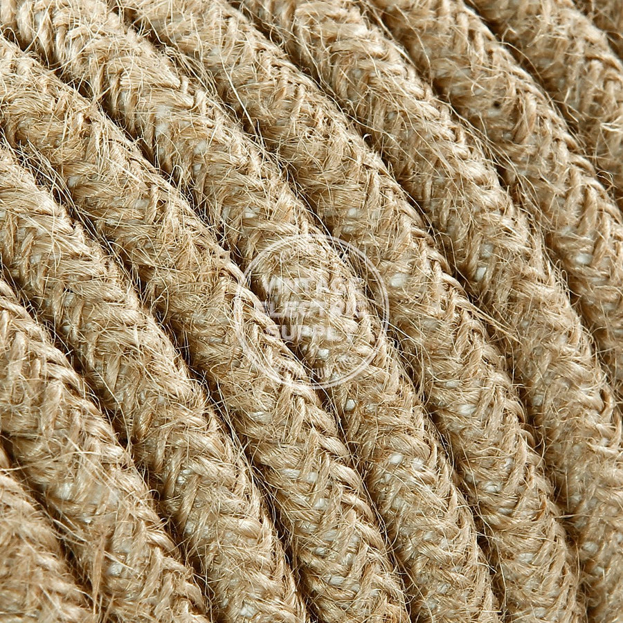 Natural Jute Electric Cable - Vintage Electric Supply