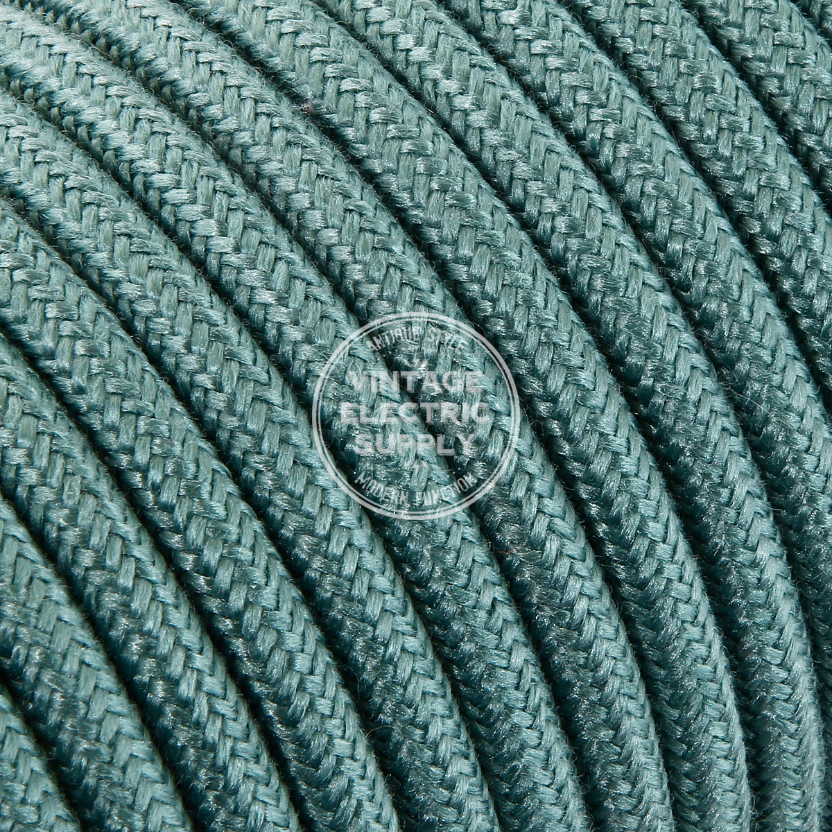 Sage Raw Yarn Electric Cable - Vintage Electric Supply