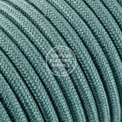 Sage Raw Yarn Electric Cable - Vintage Electric Supply