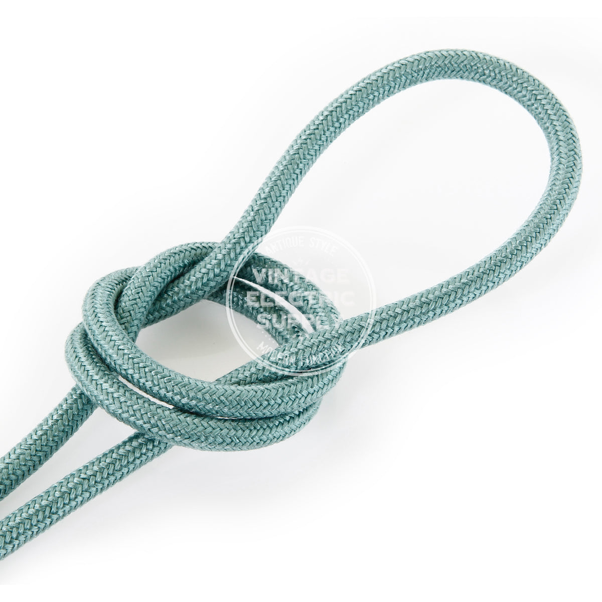 Sage Raw Yarn Electric Cable - Vintage Electric Supply