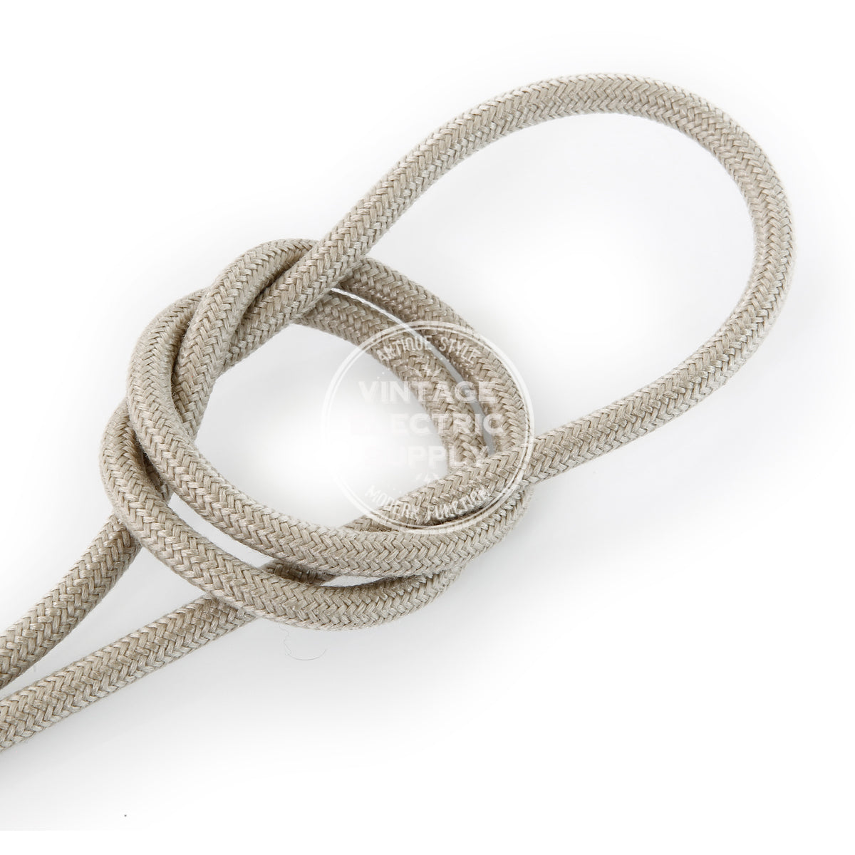 Sand Raw Yarn Electric Cable - Vintage Electric Supply