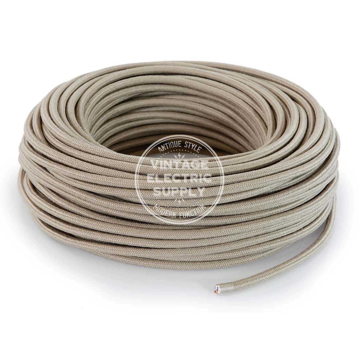 Sand Raw Yarn Electric Cable - Vintage Electric Supply