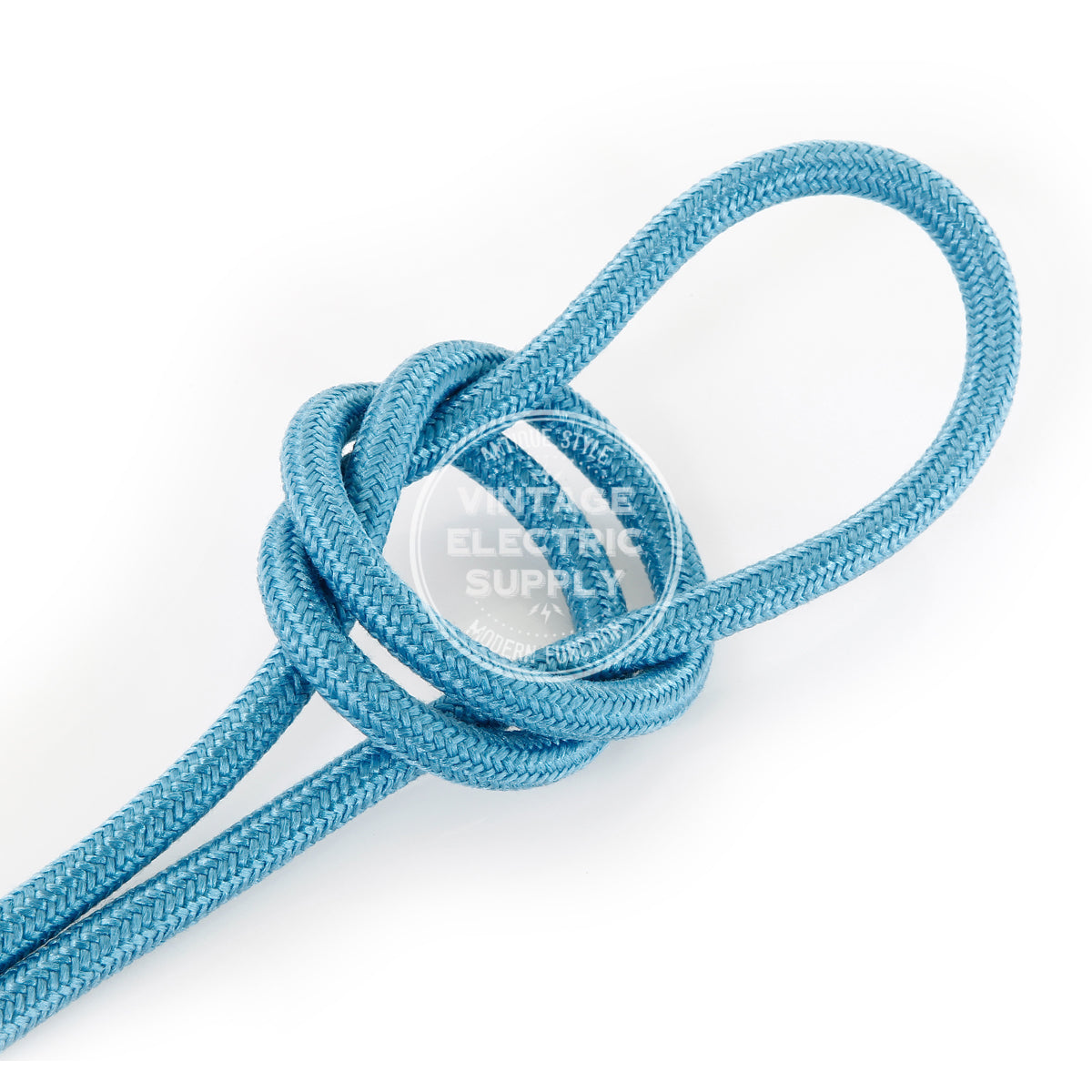 Turquoise Raw Yarn Electric Cable - Vintage Electric Supply