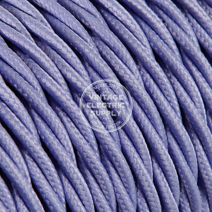 Lilac Rayon Twisted Electric Cable  - Vintage Electric Supply